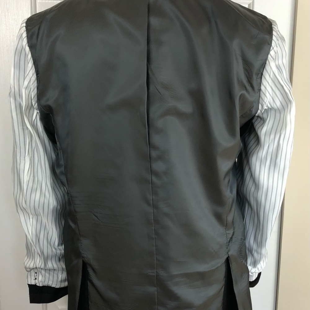Pronto Uomo 100% wool Sport Coat 40R‎ Blazer Jacket Men’s Dark Gray 2 Button - Picture 9 of 15